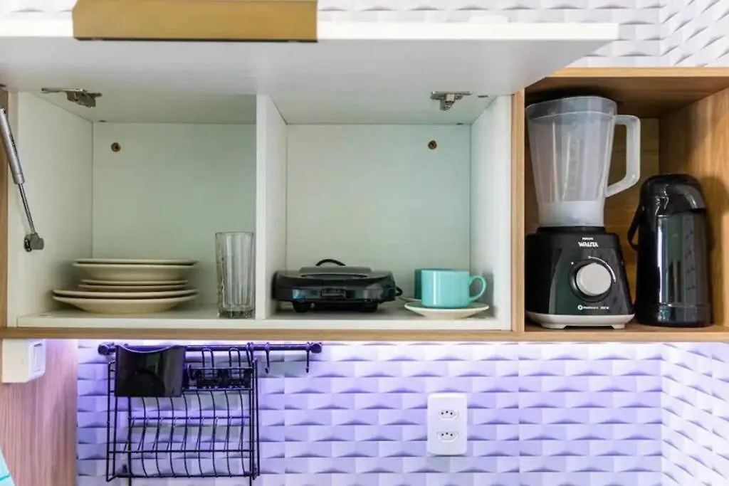 公寓 Novo Studio Zafira Metro Bras C/ Piscina 圣保罗 巴西